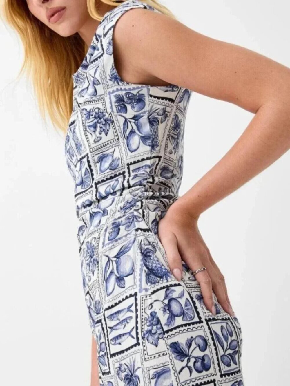 NWT Ruched waist boat-neck minidress size XL